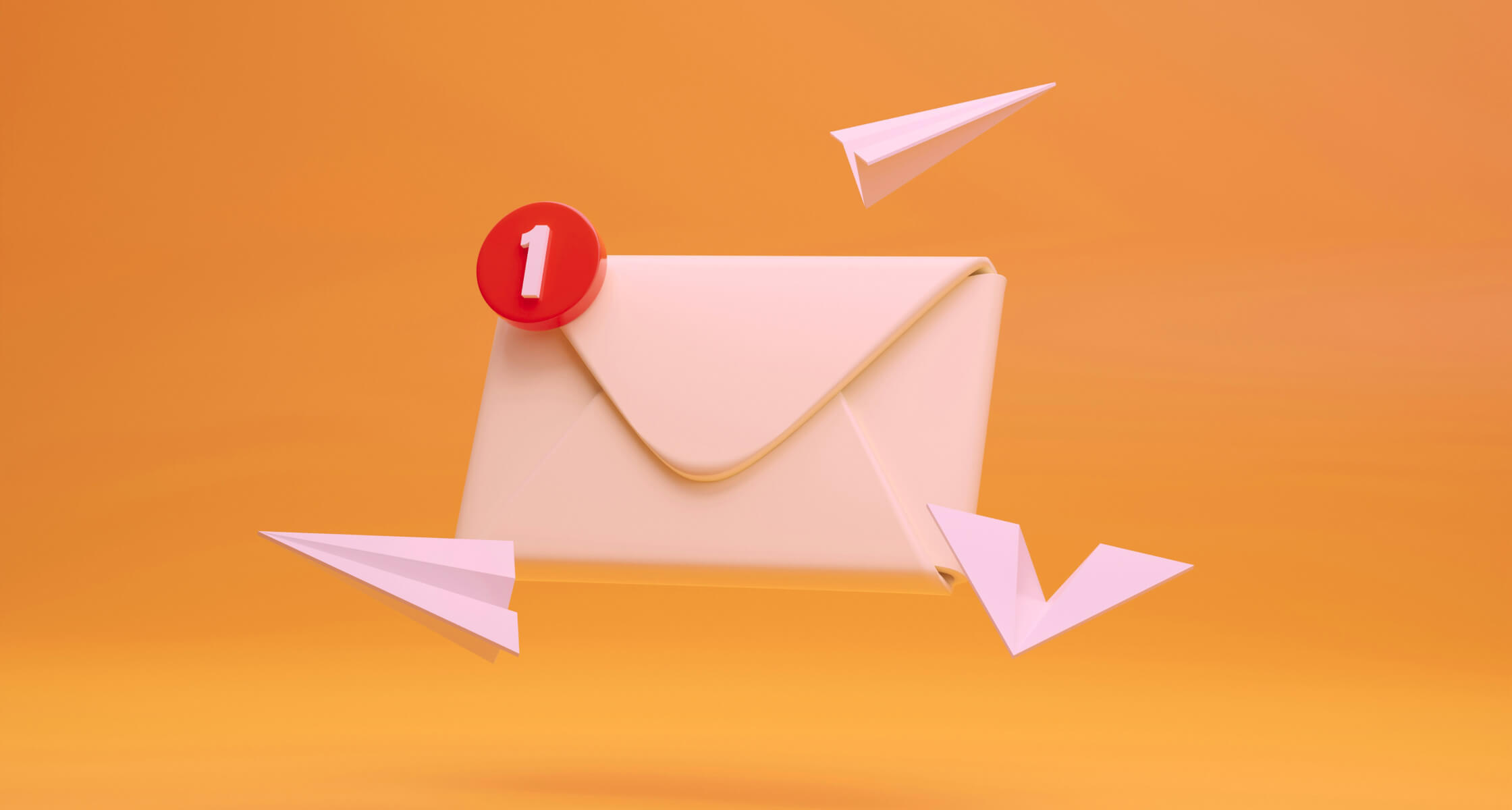 Flying email visual